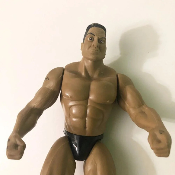 Vintage 1996 The Rock WWF Wrestling Action Figure Dwayne Johnson Jakks Loose - Picture 2 of 16